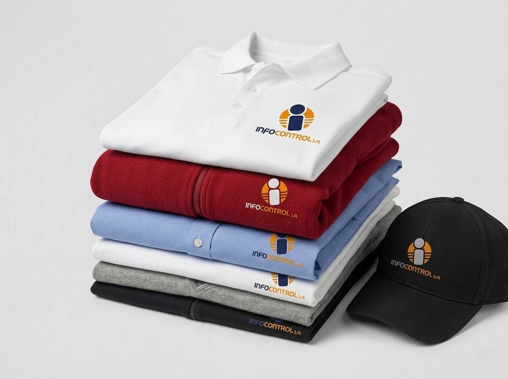 ropa corporativa polos gorras colores con logotipo bordado